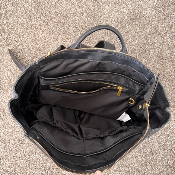Fawn Design Black and Gold Diaper Bag